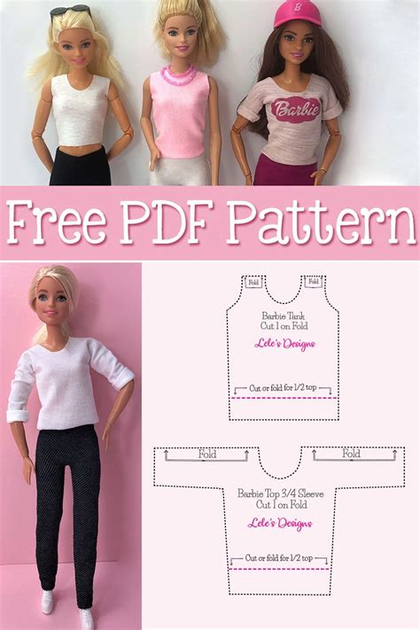 Printable Barbie Shirt Pattern